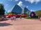 The exterior of the Journey into Imagination in the EPCOT theme park at Disney World