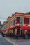 Exterior of Le Flore restaurant on Cours Saleya, a street in the Old Town of Nice, France