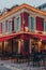 Exterior of Le Flore restaurant on Cours Saleya, a street in the Old Town of Nice, France