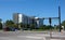 The exterior of a Marriott Courtyard and Residence Inn in Laureate Park Lake Nona Town Center in Orlando, Florida