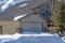 Exterior of mountain home in Park City Utah with attached garage and gable roof