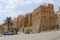 Exterior of the mud brick tower houses of Shibam town in Shibam, Yemen.