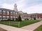 Exterior of an old brick high school in New Jersey