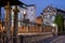 The exterior of an old building in Kazimierz, the historic Jewish quarter of Krakow, Poland.