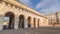 Exterior of outer castle gate from Ringstrasse timelapse hyperlapse in Vienna city in sunny day.