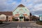 Exterior outside shot of Harvester Family Restaurant Pub Chain showing entrance and car park