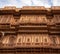 Exterior of Patwon Ki Haveli in Jaisalmer, Rajasthan state of India. A haveli is a traditional townhouse or mansion in the Indian