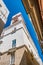 Exterior perspective of the famous Tavira watch-tower, camera obscura and viewpoint over CÃ¡diz, SPAIN