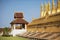 Exterior of the Pha That Luang golden stupa in Vientiane, Laos.