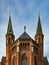 Exterior photo of Paulskirche church in Schwerin, Germany
