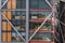 Exterior of residential units in building on South Bank in London, view from above.