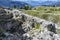 Exterior ruins of Fort Dosso del Sommo. Location: Altipiani di Folgaria, Lavarone and Luserna, Italy