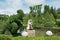 Exterior of the sculptures in Nong Nooch Tropical Botanical Garden in Pattaya, Thailand.