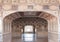 Exterior of Sheesh Mahal palace, Hall of Mirrors in Amber Fort, Rajasthan, India