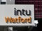 Exterior sign for Intu Watford also known as The Harlequin Shopping Centre.