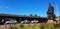 The exterior of the small Easter Island airport Mataveri International Airport, Chile