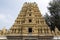 Exterior of the Sri Shveta Varahaswami temple in the garden of the Maharaja`s Palace in Mysore, Karnataka, India -