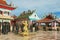 Exterior of the statues of Chinese Shaolin monks at Anek Kusala Sala (Viharn Sien) Chinese temple in Pattaya, Thailand.