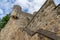 Exterior stone staircase attached to Bootham Bar in York, England