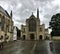 Exterior street view of the Famous historic Norwich cathedral