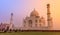 Exterior of The Taj Mahal ,ivory-white marble mausoleum