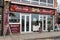 Exterior of Terrys take away fish and chips showing facade, sign, signage and entrance