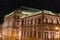 Exterior of the Vienna Operahouse during a nighttime