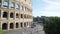 Exterior view of ancient Colosseum in Rome Italy in the daytime