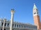 An exterior view of the architecture and landmarks of the Italian city of Venice