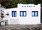 Exterior view of an authentic aegean rural barber shop