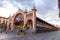 Exterior view of the Central Market, Mercado Central in Zaragoza, Aragon, Spain