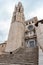 Exterior view of the Church of San Felix or Sant Feliu in Girona, Spain