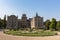 Exterior view of Ehrenburg Palace on a sunny summer day in Coburg, Bavaria