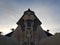 exterior view of the entrance to the Hotel Luxor in Las Vegas, Nevada at sunset