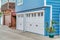 Exterior view of houses in Long Beach California featuring attached garages