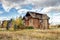 An exterior view of a Modern Log Cabin.