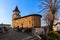 Exterior view of the Notre Dame de l\\\'Assomption church in Ainhoa, France