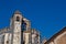 Exterior view of the round fortified templars church in Tomar -