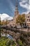 Exterior view of St. Louis Church or Heilige Lodewijkkerk in Leiden, Netherlands