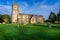 Exterior view of St Michael and All Angels` Church and grave yard in Melksham, Witlshire, UK
