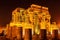 Exterior view of The Temple of Sobek and Horus in the night at Kom Ombo