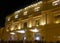 Exterior view of Theatre Cervantes during the night in Malaga,Andalusia, Spain