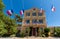 Exterior view of the town hall of Bormes-les-Mimosas, France