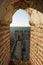 Exterior views at sunset of a sunny day from Coca Castle in Segovia province