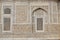 Exterior wall, detail with niche, Mausoleum of Etmaduddaula or Itmad-ud-Daula tomb often regarded as a draft of the Taj Mahal