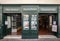 Exterior of a wine shop in Saint Emilion in France. St Emilion is one of the principal red wine areas of Bordeaux and very popular