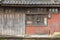Exterior wooden wall and windows of old japanese house