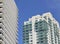 Exteriors of  luxury condominium towers in Miami Beach,Florida