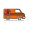 Exterminator mini bus car color icon