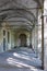 External Arches and Corridor of the Medieval Fortress of the Rossi in San Secondo, Parma - Italy